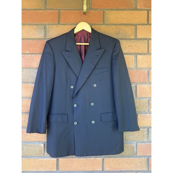 Brioni Double Breasted‎ Button Blazer PinstripeNavy BlueSize US 40 IT 50